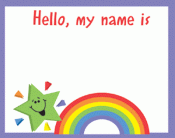 Rainbow Sticker Name Tags