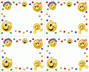 Smiley Face Name Tag Stickers