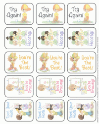 Precious Moments Try Again Stickers