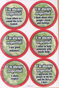 Always Respectful Character Stickers - Only 12 Left