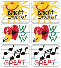 Bright Student Stickers