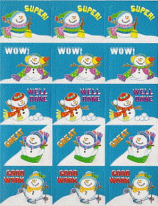 Fun Snowman Comment Stickers