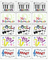 Musical Note Reward Stickers
