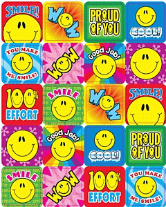 Motivational Smiley Face Stickers