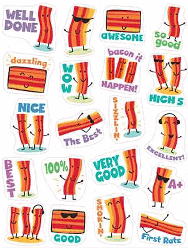 Sooo Cool Bacon Scented Stickers