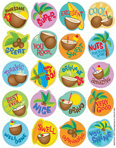 Coconut Expressions Scented Stickers