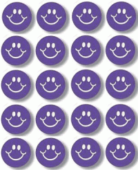 Smile Face Stickers - Purple Grape