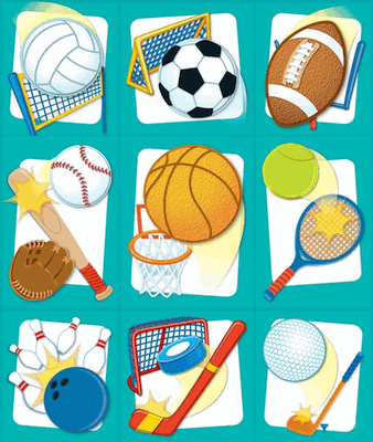 Sports Ball Stickers - 24 Mini Sheets