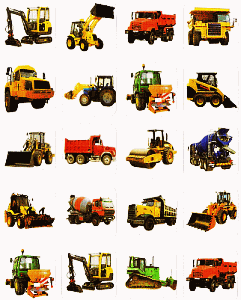 Construction Equipment Stickers