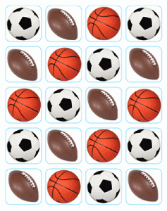 Multi Sports Ball Stickers