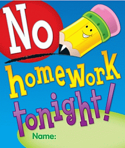 No Homework Tonight Stickers