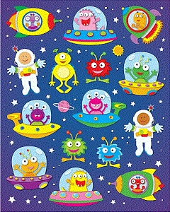 Out of this World Alien Stickers