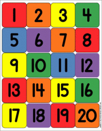 Counting Numbers Math Stickers (1-20)