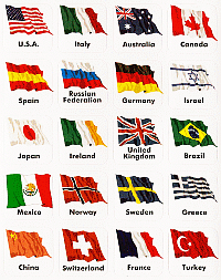 World Flag Stickers