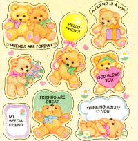 Teddy Bear Friendship Stickers