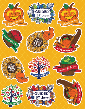 Faith in Jesus Thanksgiving Stickers