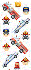 Fire Truck & Police Car Stickers