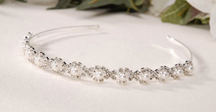 Simply Elegant Diamond & Pearl Tiara