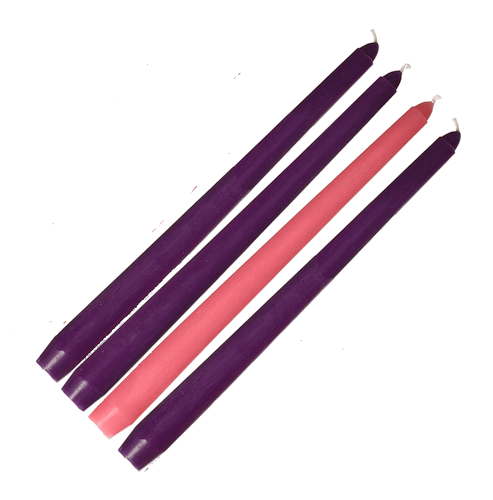 Long Advent Candles - 10 Inch Taper Set of 4