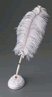 Ostrich Feather Wedding Pen Set - Rosebud