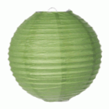Paper Lantern - Ribbed Green - 8 Inch