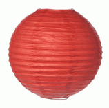 Paper Lantern - Ribbed Red - 8 Inch