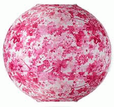 Paper Lantern - Pink Kimono Floral - 14 Inch