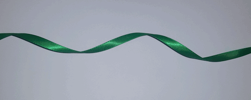 Green Satin Ribbon 1/4 Inch - by the Yard