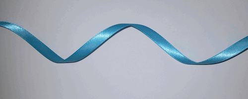 Turquoise Satin Ribbon 1/4 Inch - by the Yard