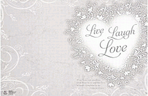Live, Love, Laugh Wedding Bulletin