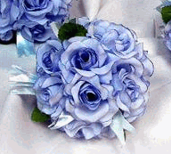 Blue Roses Kissing Ball - ON SALE - Only 10 Left