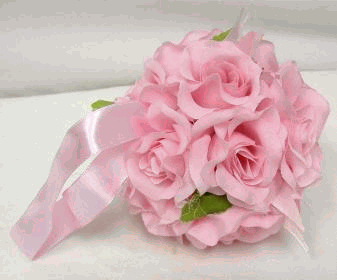 Floral Kissing Ball - Pink Roses