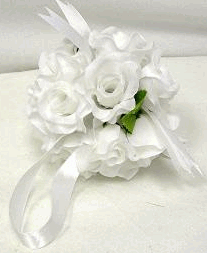 Wedding Kissing Ball - White Roses