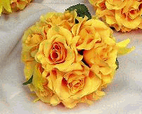 Yellow Roses Kissing Ball - ON SALE - Only 5 Left