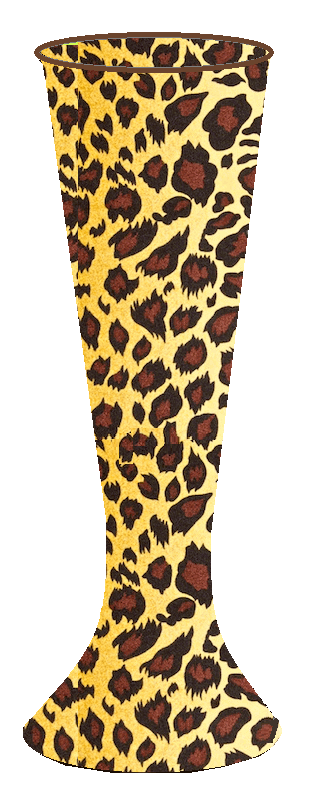 Leopard Print Trumpet Vase Spandex Covers