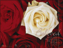 Beloved Roses Wedding Bulletins - ON SALE - ONLY 2 LEFT