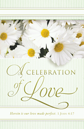 Celebration of Love Wedding Bulletin - ON SALE - ONLY 1 LEFT