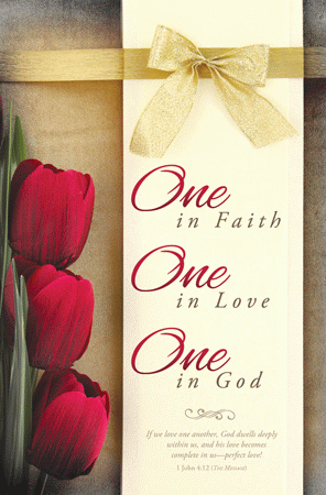 One Faith, One Love, One God Wedding Bulletins