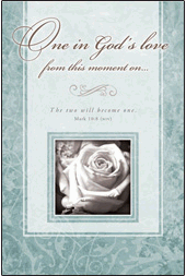 One in Gods Love Wedding Bulletins - ON SALE - ONLY 2 LEFT