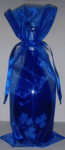 Blue Wine Bottle Gift Bag - ON SALE Qtys Limited