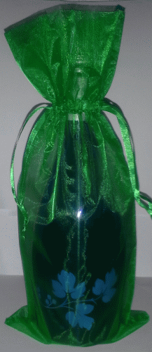 Wine Bottle Gift Bag - Green