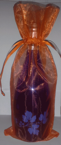Orange Wine Bottle Gift Bag - ON SALE Qtys Limited
