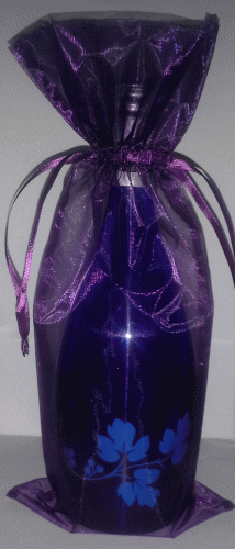 Wine Bottle Gift Bag - Purple