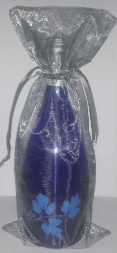 Wine Bottle Gift Bag - Silver