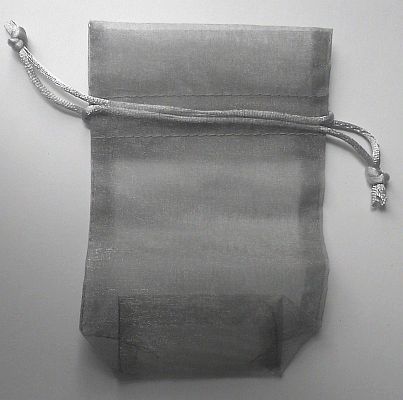 Organza Favor Bag - Silver Large
