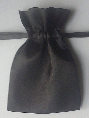 Satin Favor Gift Bag - Large Black