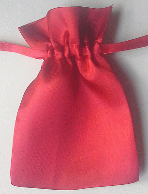 Satin Favor Gift Bag - Large Red