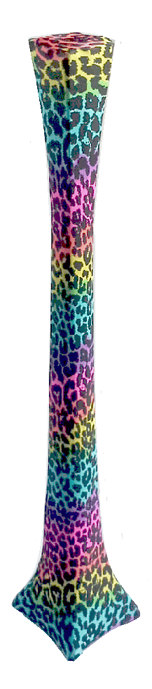 Rainbow Leopard Print Spandex Cover for 24 Inch Eiffel Tower Vase